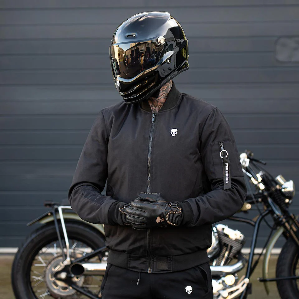 Motorcycle Jacket Protective Textile Rascal Bomber Black | Armored AAA