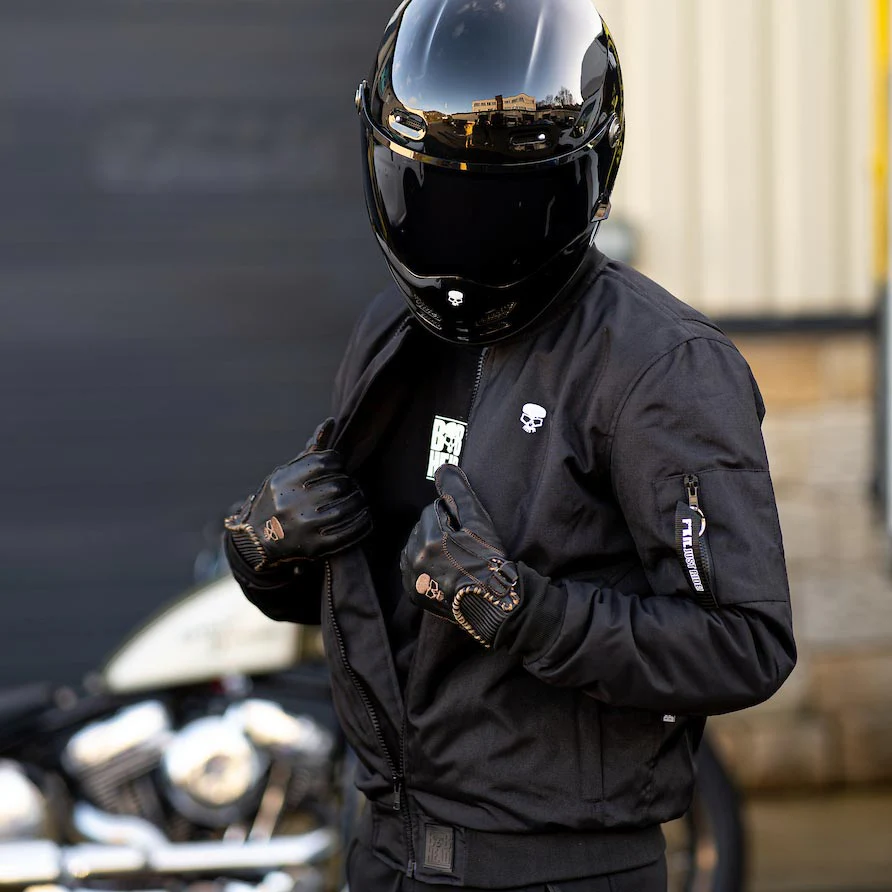 Motorcycle Jacket Protective Textile Rascal Bomber Black | Armored AAA - Image 2