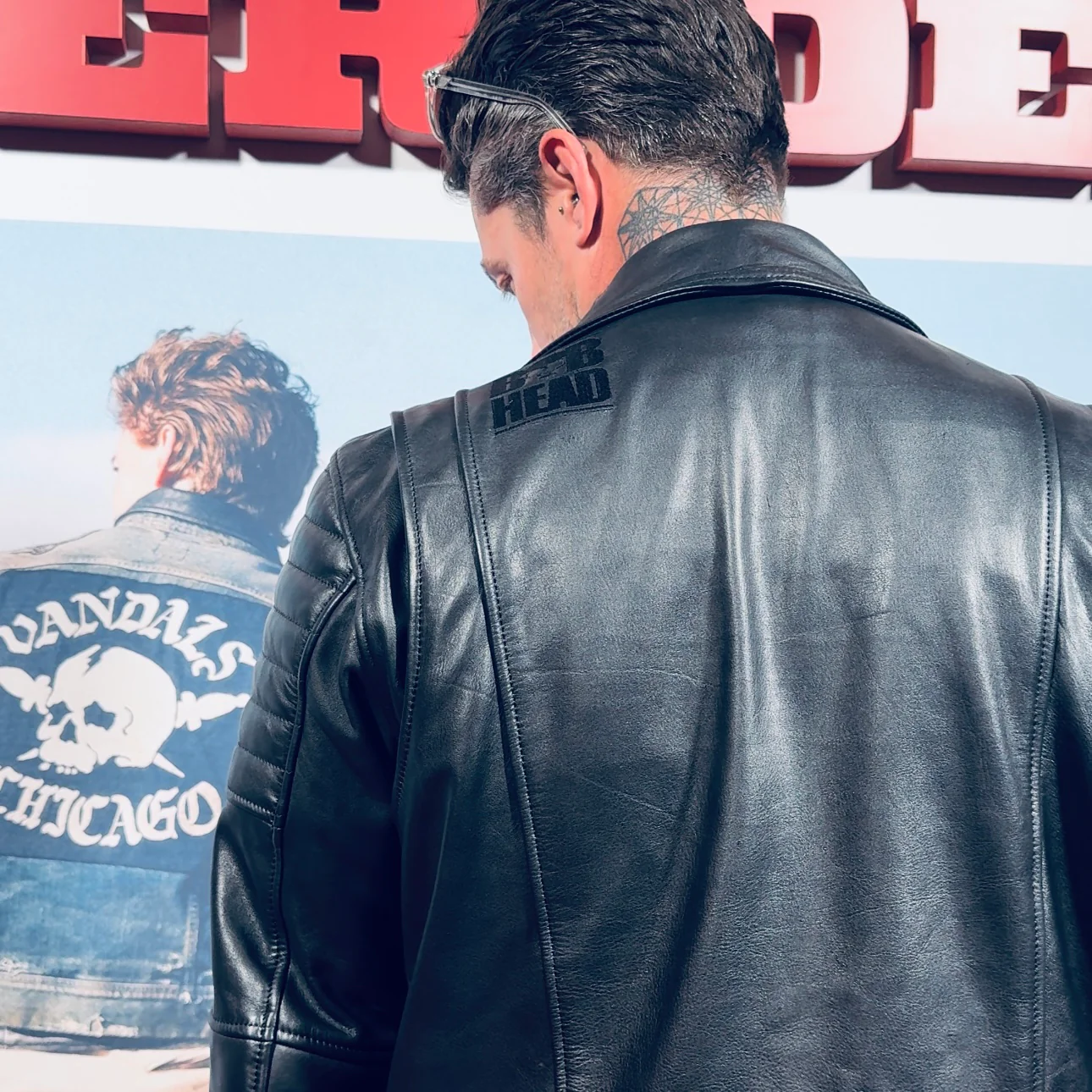 Leather Motorcycle Jacket Protective Brando Black | Armored AAA - Image 11