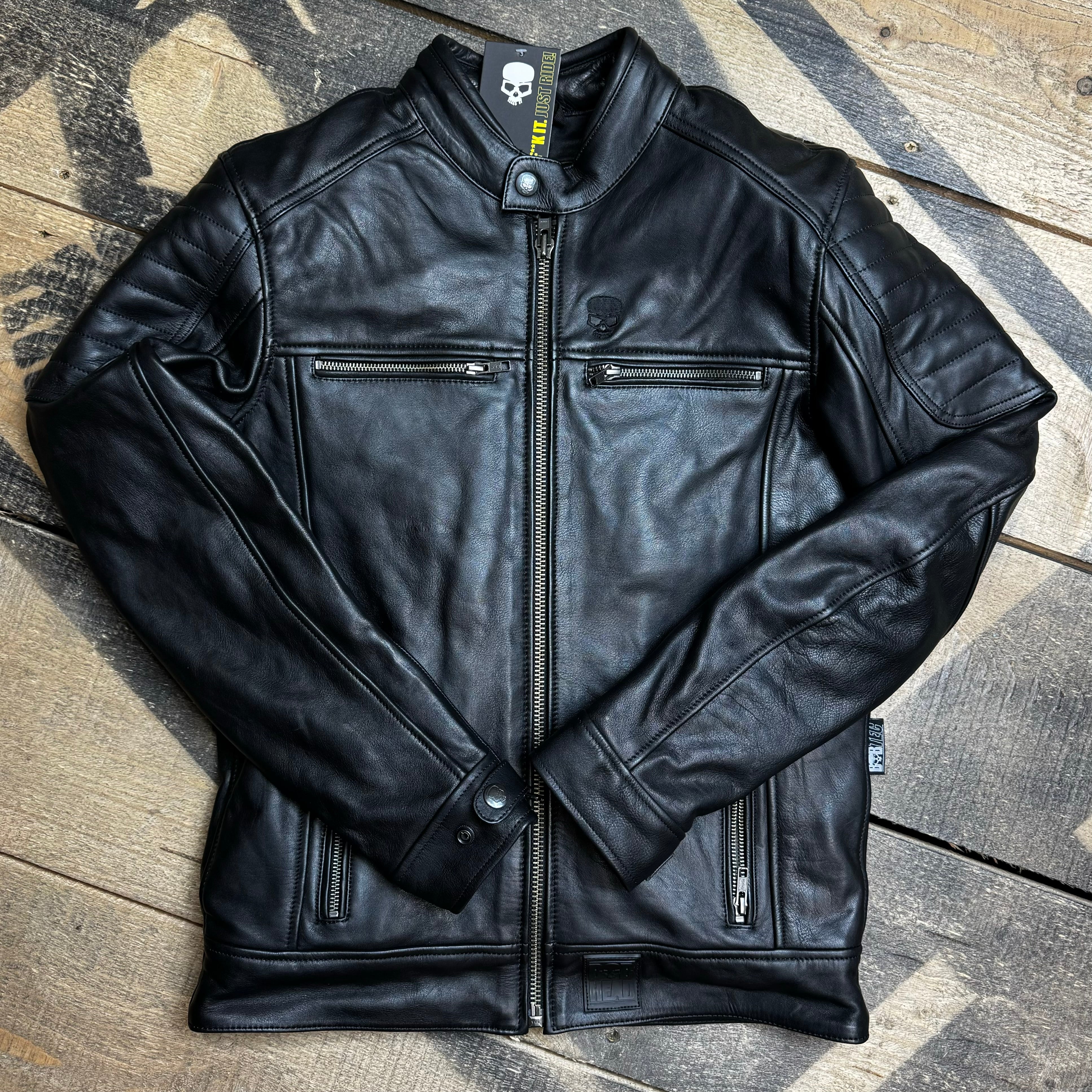 Leather Motorcycle Jacket Protective Reaper | Armored AAA - Image 2
