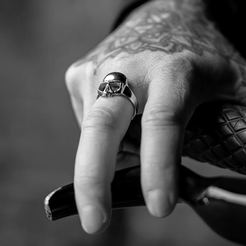 BOBHEAD Silver Skull Ring - Image 4