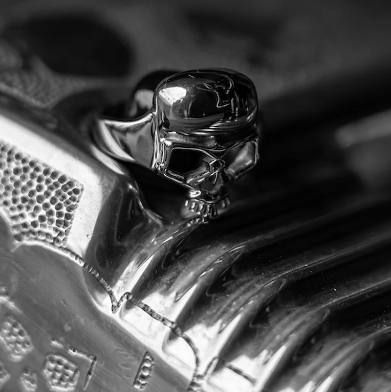 BOBHEAD Silver Skull Ring - Image 5